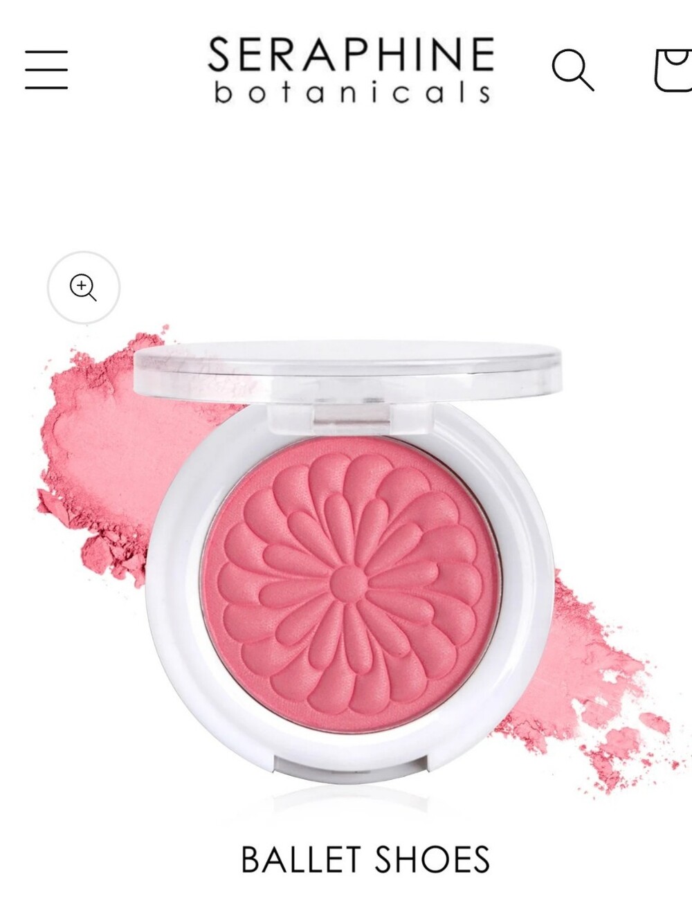SERAPHINE BOTANICALS Marshmallow Blush 2.5g *NEW* Ballet Shoes